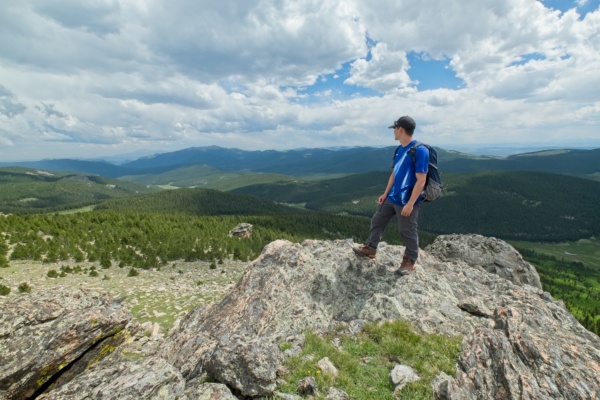 A definitely-not-posed stoic Josh admires the views in a slightly different direction alphabetizer