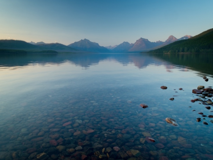 Sunset at Lake McDonald is a serene experience mcdonald lake glacier national park