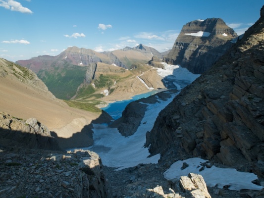 This incredible view of the Salamander and Grinnell glaciers from above is worth the arduous climb glacier national park salamander glacier