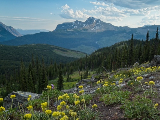 The view from the chalet is ok, I guess. glacier national park