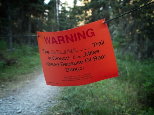 This is not a warning sign I am inclined to ignore glacier national park