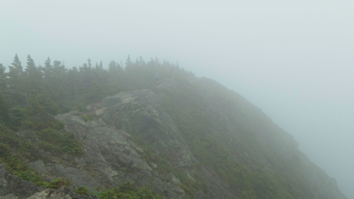 The summit of Mount Liberty is shrouded in haze pemi loop