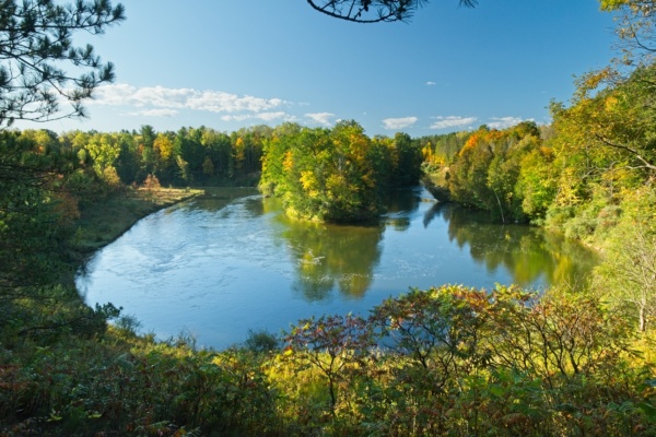 Soon after rejoining the Manistee River Trail we reach this awesome view manistee river trail