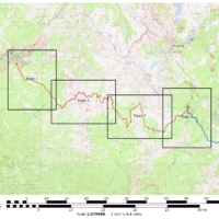 The route is split into four maps