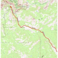 The route begins at Glacier Point and heads up the Illilouette trail