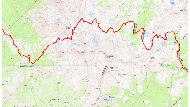 Departing Yosemite National Park via Isberg Pass
