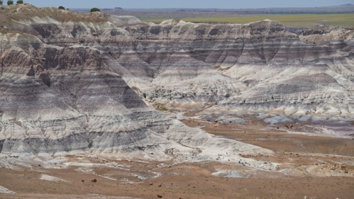 The striped bands of minerals are striking!
