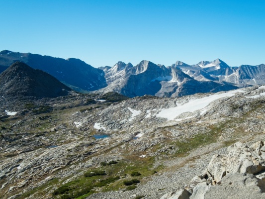 A look east from Stanton Pass sierra high route stanton pass