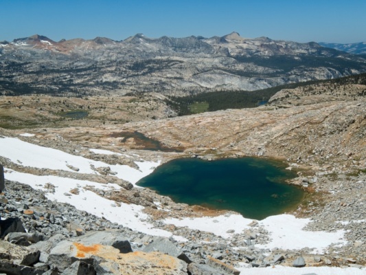 My first view of Yosemite from Blue Lake Pass sierra high route clark range