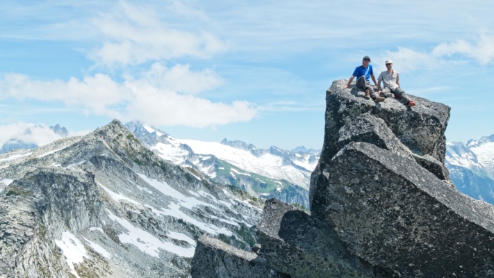 Josh and I climbed up next; photo credit: Katie hidden lake hike