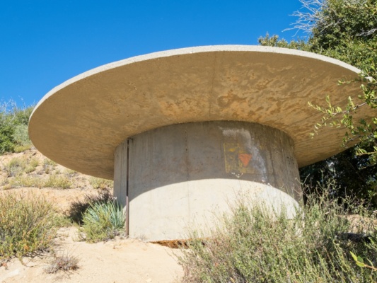 This "water tower" stands at the Josephine Saddle and yes, it is full of very murky water...