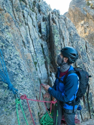 Matt belays for Elias beckey route liberty bell