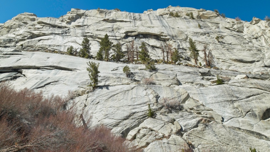 By following the Ebersbacher Ledges, you can avoid the willow-choked valley mount whitney mountaineers route