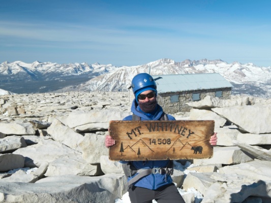Yours truly with the summit sign mount whitney summit