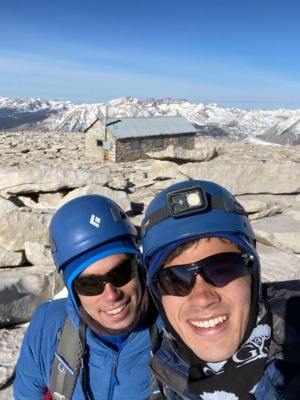 Josh and I at the summit - we have the entire place to ourselves! Photo credit: Josh mount whitney summit