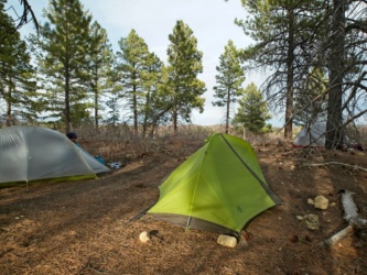 We find a campsite away from the trail overlooking Wildcat Canyon zion national park