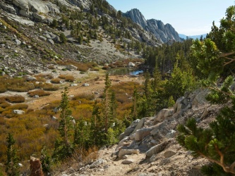 A view of the gorgeous lower lake from above lower boy scout lake