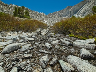 Near the pass, we cross this pretty little alpine creek shepherd pass