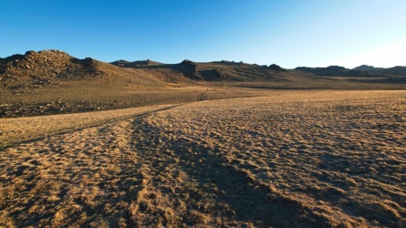 Sunrise on the plateau white mountain peak