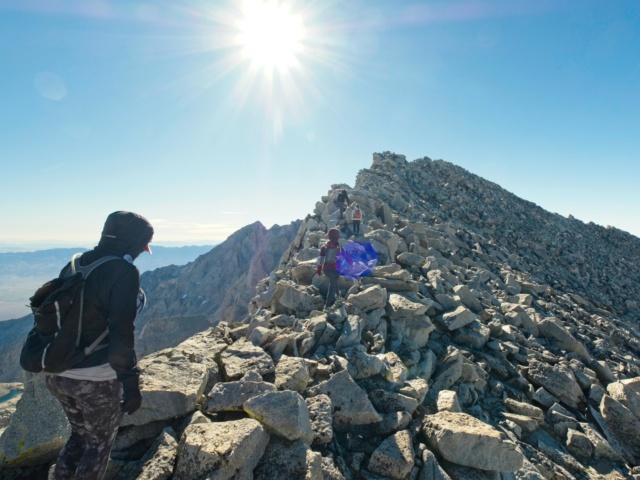 All that's left is a short scramble along the ridge to the summit of Mount Tyndall! mount tyndall