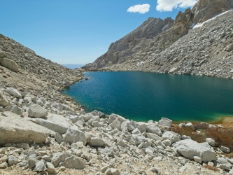 A look at the upper lake after traversing around to the head upper boy scout lake