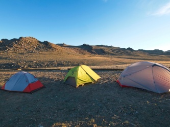 Our little overnight setup in the parking lot barcroft gate