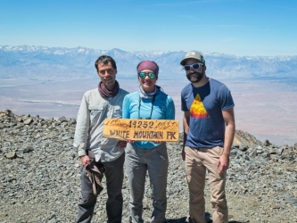 Me, Kim, and Alex at the summit! white mountain peak