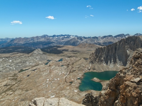 The Mount Versteeg summit offers a nice view of the Wright Creek basin sierra nevada mountains