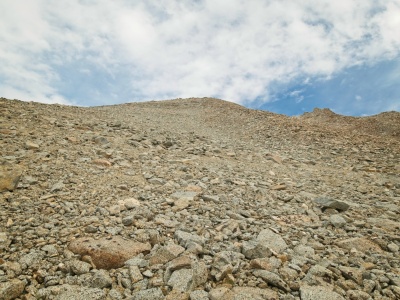 Looking up the southwestern slope of Mount Goethe toward the summit mount goethe