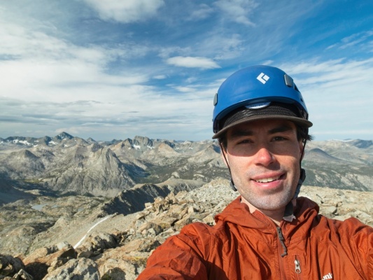 Yours truly on the summit of Mount Goethe high sierra beak bagging