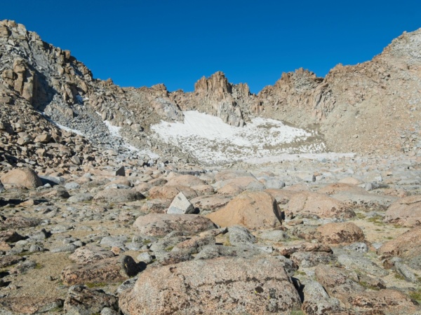 One last look at Lamarck Col before I high-tail it down the trail lamarck col