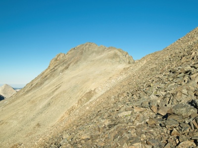 I almost turn around when faced with this 3/4-mile traverse mount goddard