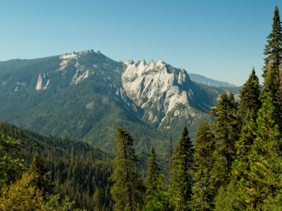 The most interesting feature from the trail is this castle-like cluster of rocks castle rocks