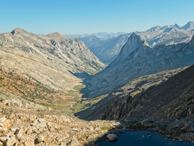 A look down Cloud Canyon from Lion Lake Pass cloud canyon