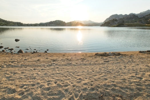 Another sandy beach, this time at Island Lake wind river range island lake