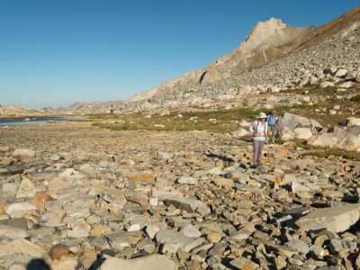 After walking in the shade all morning, we finally get some sun at Lion Lake lion lake