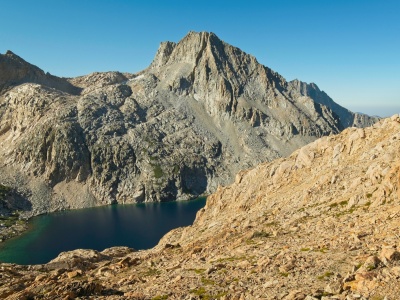 Lion Rock towering over Lion Lake lion rock