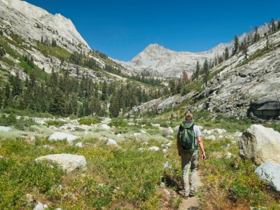Lion Rock comes into view as we hike into the valley lion rock