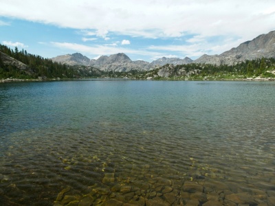 A look across the lower Cook Lake from its southern shore wind river range cook lake