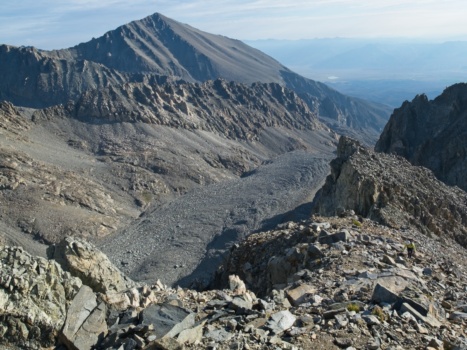 A stony river with Birch Mountain in the background birch mountain