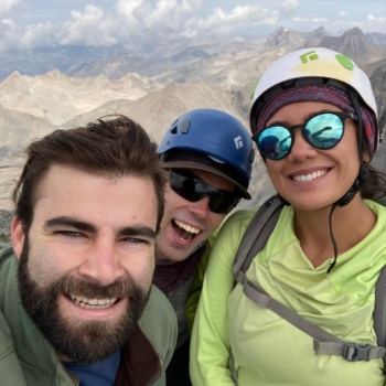 Alex, Kim, and I on the summit! Photo credit: Alex split mountain summit