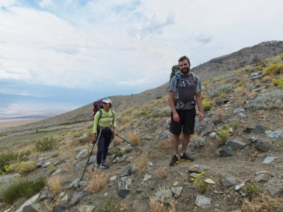 Kim and Alex at the beginning of the Red Lake Trail red lake tail