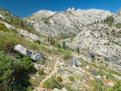 We leave the High Sierra Trail and head toward Tamarack Lake tamarack lake trail