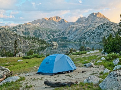 Our sandy campsite sports amazing views of the lake! wind river range cook lake sunrise