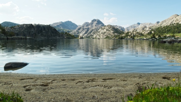 A pristine beach at Upper Cook Lake! wind river range cook lake