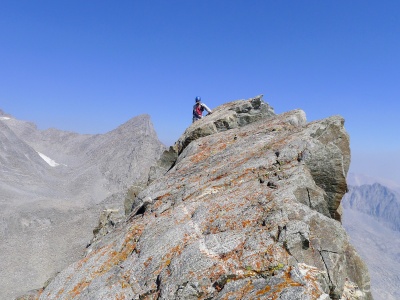 It's an easy walk (with a short jump), but the exposure is enough to turn your stomach! Photo credit: Craig palisade crest