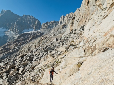 Jeff scans the terrain palisades