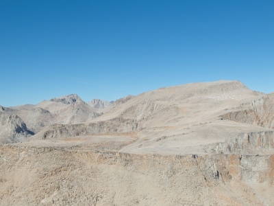 Looking north at Mount Whitney, Mount Russell, and Mount Langley from Cirque Peak sierra nevada pakes