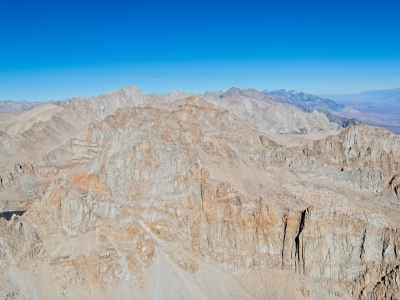 Mount Whitney, Mount Russell, Mount Tyndall, and Mount Williamson are all visible from the summit of Mount Langley (all over 14,000 feet tall!) california peaks