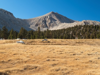 A view of Cirque Peak from the foot of a particularly lovely meadow cirque peak